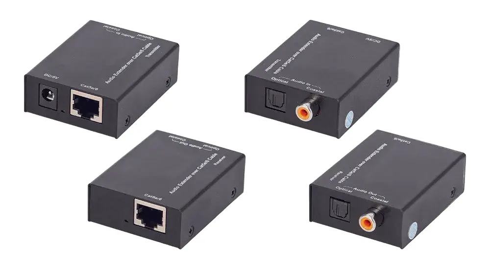 Digital Audio Extender Over Cat5e Cat6 Ethernet Up To 300 Meters (990Ft) 1