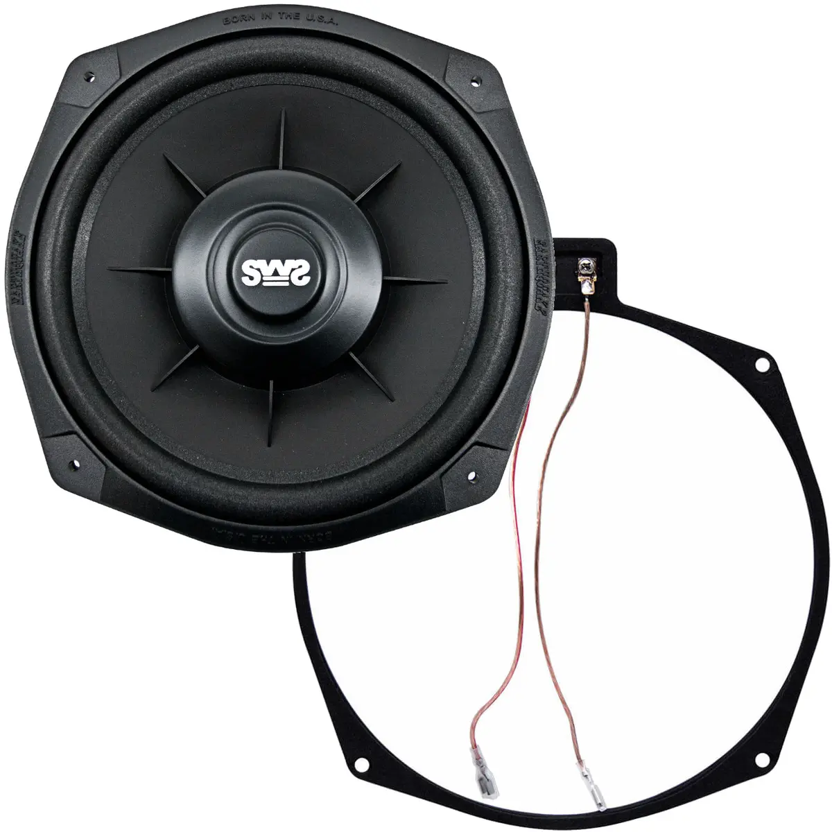 Earthquake Sound Sws-8Xi 8" 2 Ohm High Performance Shallow Subwoofer With Adapter Ring And Harness (Each) 1