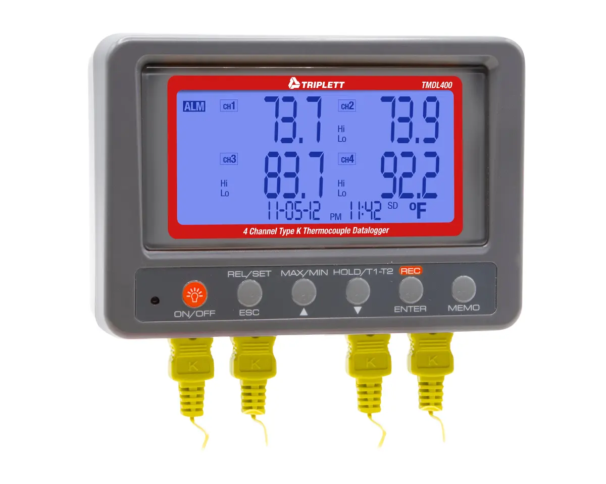 4 Channel Type K Thermocouple Datalogger (Sd) - (Tmdl400) 1