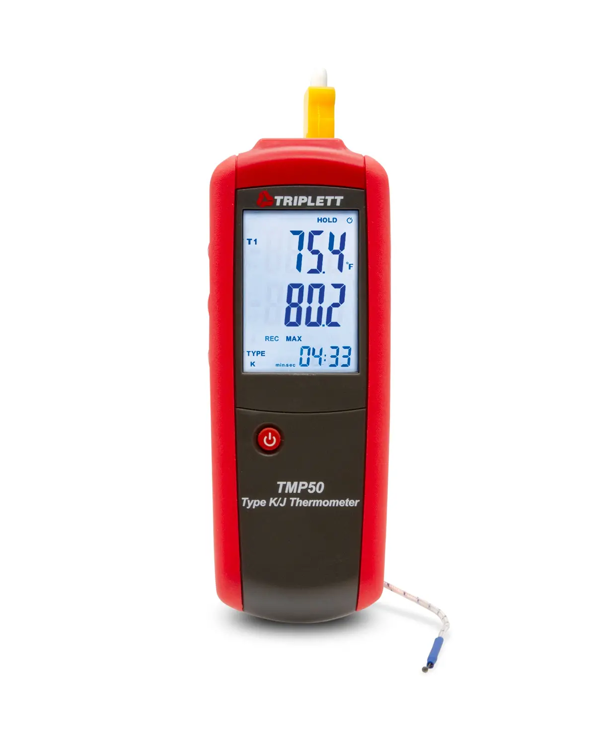 Single Input Type K/J Thermometer - Dual Backlit Display With °C, °F Or °K Temperature Readout - (Tmp50) 1