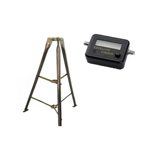 Cdd 5 Ft. Heavy Duty Galvanized Tripod & Cdd Satellite Signal Meter 1