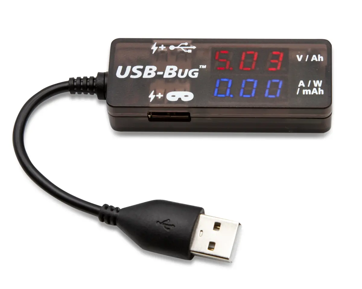 Usb-Bug™ Tester & Data Masker: Prevents Data Transfer, Tests Power, Voltage, And Current Of 2.0/3.0 Ports - (Usb-Bug) 1