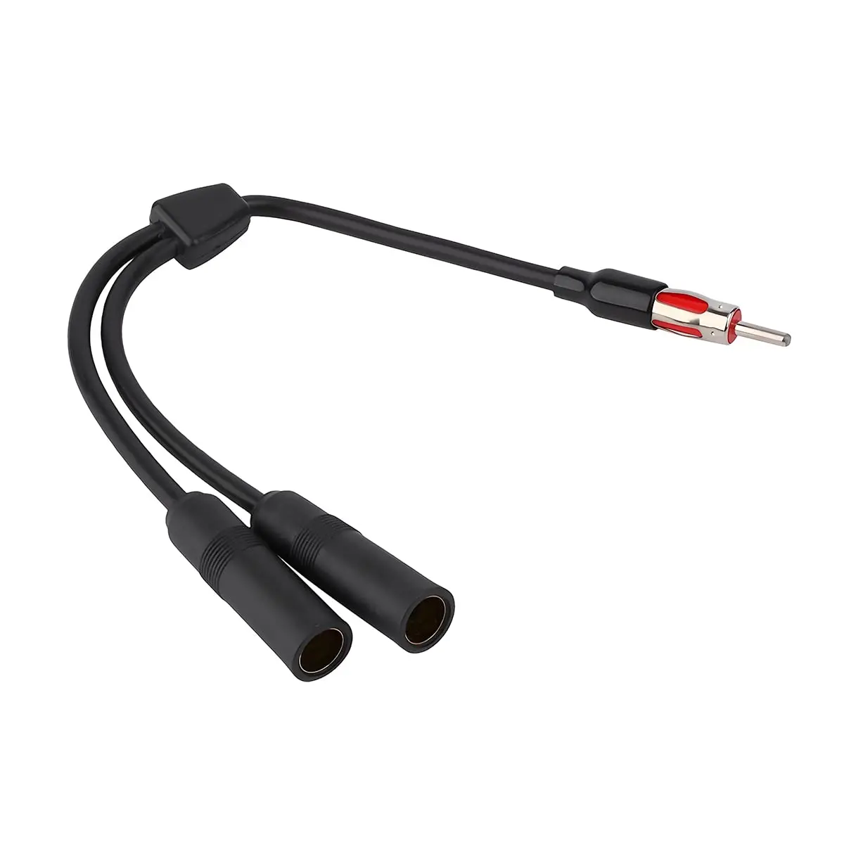 Universal 1 Male To 2 Female Y Splitter Car Radio Antenna Adapter Connector 1