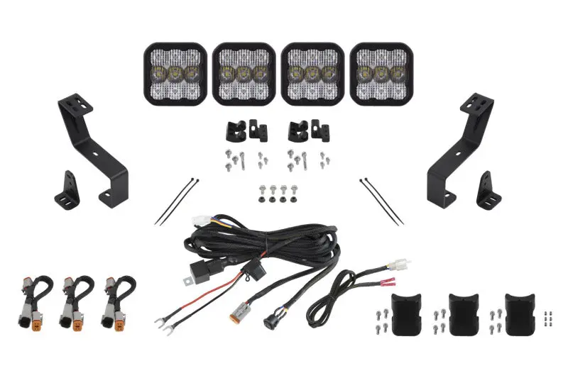 Diode Dynamics Ss5 Grille Crosslink Lightbar Kit For 2019-Present Ram Sport - White Combo 1