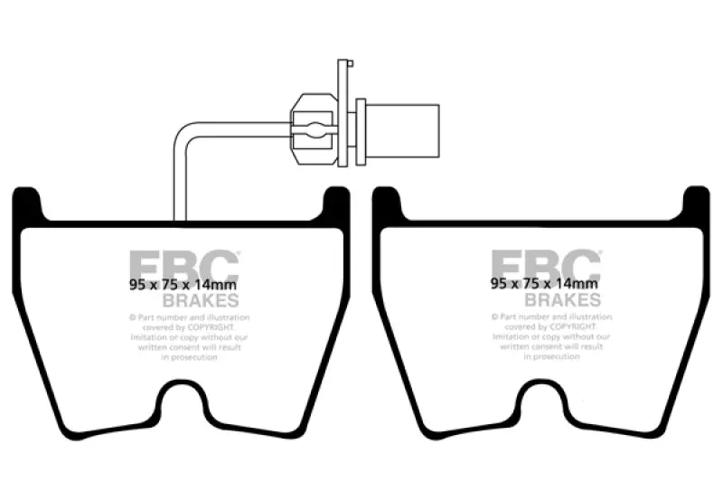 Ebc 06-09 Audi Rs4 4.2 (Cast Iron Rotors) Bluestuff Front Brake Pads 1