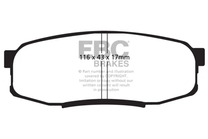 Ebc Extra Duty Rear Brake Pads For 2008+ Lexus Lx570 (5.7L) 1