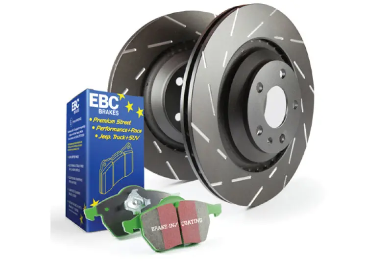 Ebc S2 Greenstuff Brake Kit – Premium Street Pads Paired With Usr Drilled & Slotted Rotors 1