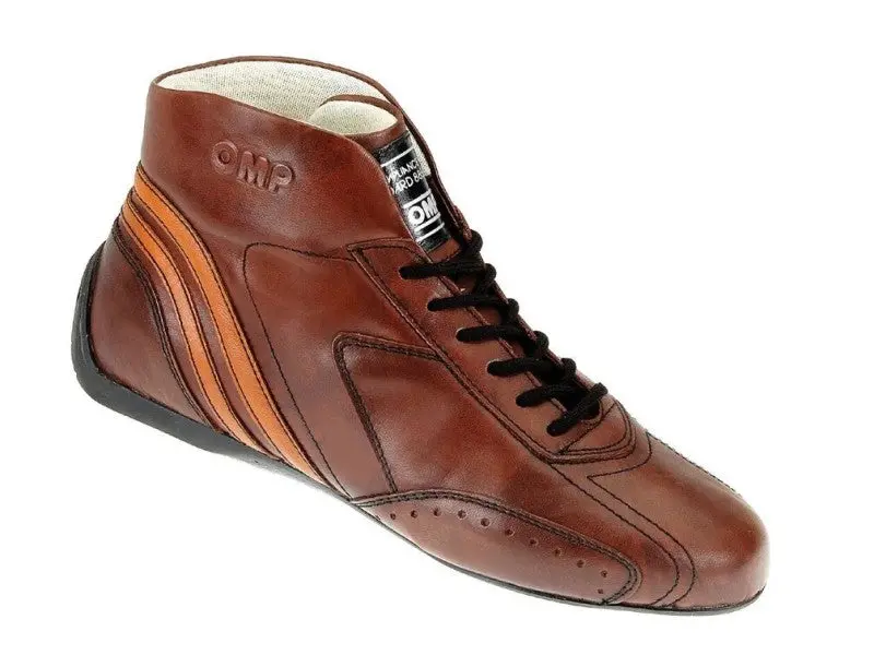 Omp Carrera Low Racing Boots – Fia 8856-2018 Certified, Brown, Size 48 1