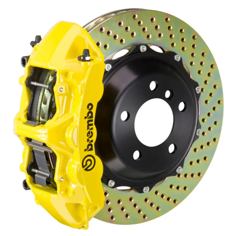 Brembo 04-05 R32 (Mk4) Front Gt Bbk 6 Piston Cast 355X32 2Pc Rotor Drilled- Yellow 1