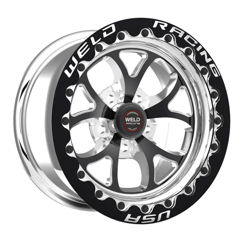 Weld S76 Black Beadlock Wheel – 17X11In, 5X120Mm Bolt Pattern, 7.7In Backspace, High-Pad Mt Design 1