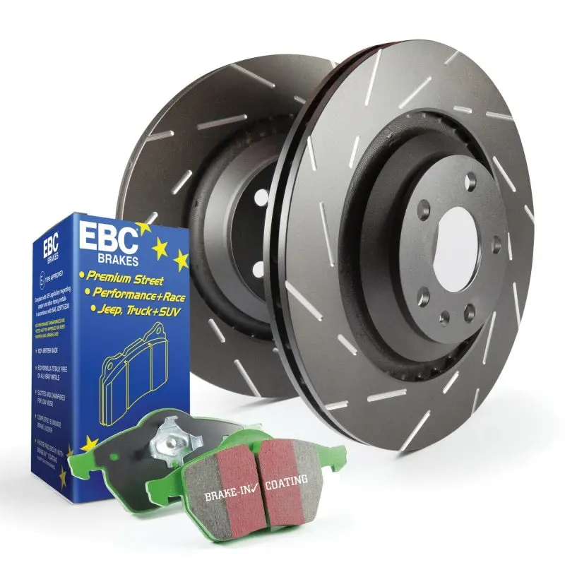 Ebc Greenstuff S2 Brake Kit: High-Performance Pads + Usr Drilled & Slotted Rotors 2
