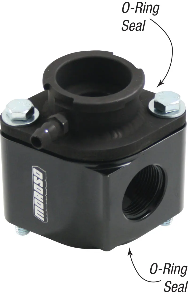 Moroso Aluminum Fuel Filler Neck With -16An Female Port And Integrated Housing 1
